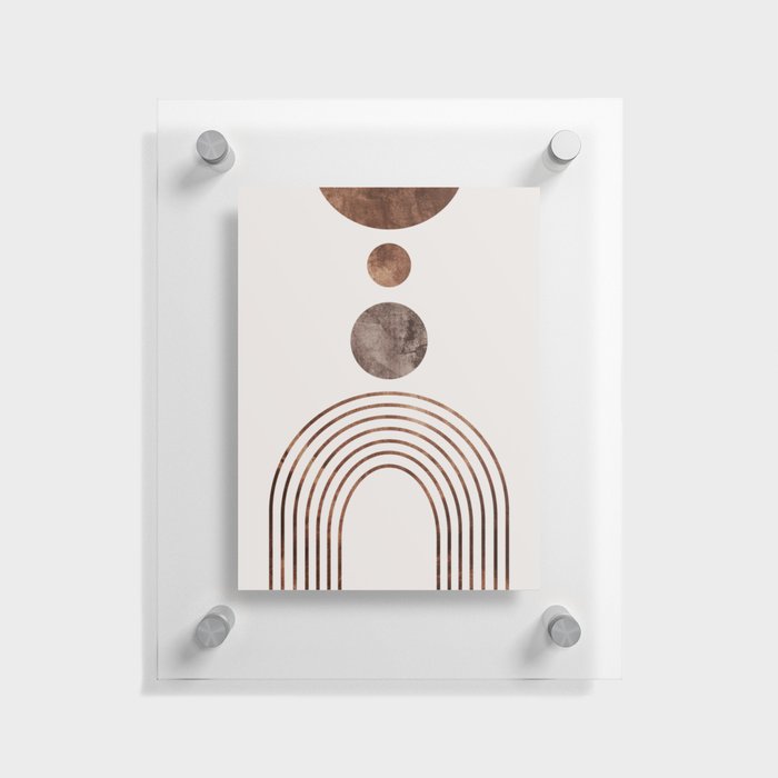 Boho Minimalistic Abstract Geometric Artwork V1 Floating Acrylic Print