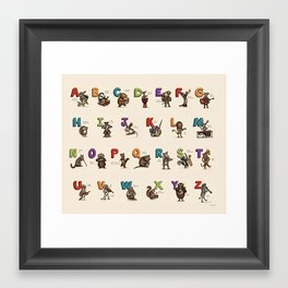 Animals & Instruments ABCs Framed Art Print