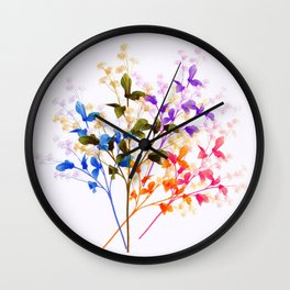 Itty Bitty Flowers Wall Clock | Nature, Abstract, Pattern, Photo 