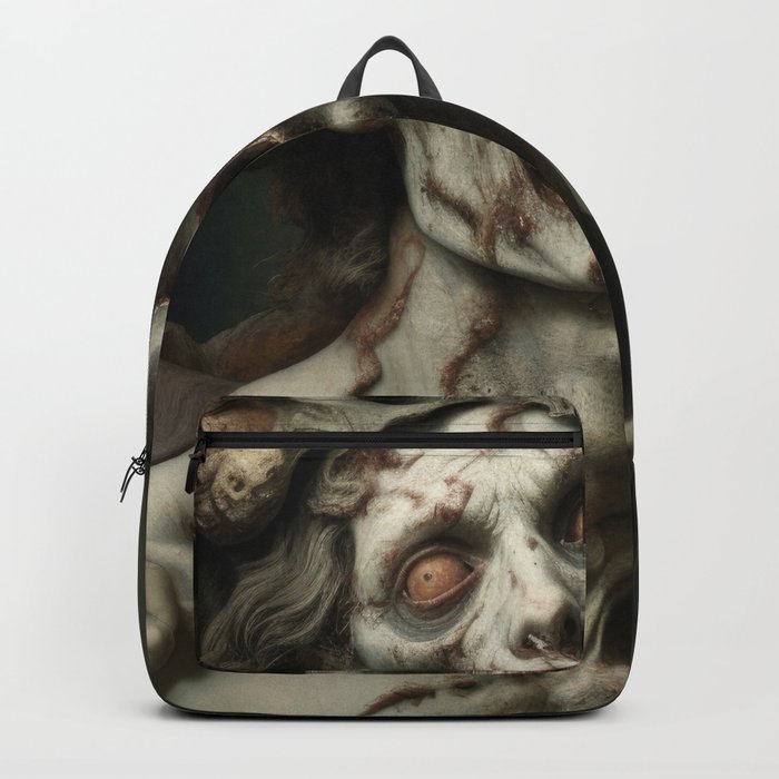 Renaissance Painting Vintage Floral Zombie Beautiful Victorian Zombie Michelangelo Inspired Backpack