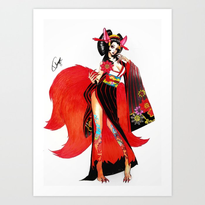 Kitsune  Art Print