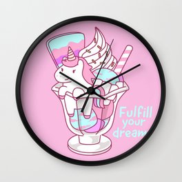 Unicorn Parfait Wall Clock