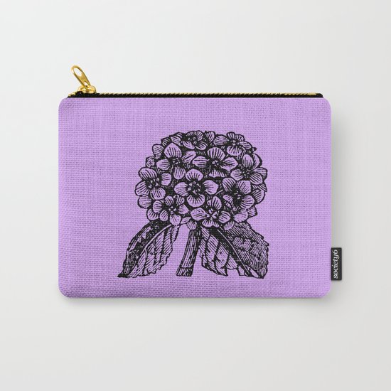 Lavender Hydrangea Carry-All Pouch