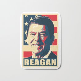 Ronald Reagan Propaganda Pop Art Bath Mat | Pop, United, 4Th, Ronald, Propaganda, Art, Democrat, America, Graphicdesign, Politician 