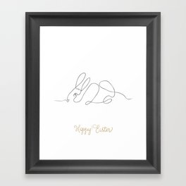 Happy Easter Rabbit Framed Art Print