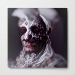 Scary ghost face #4 | AI fantasy art Metal Print
