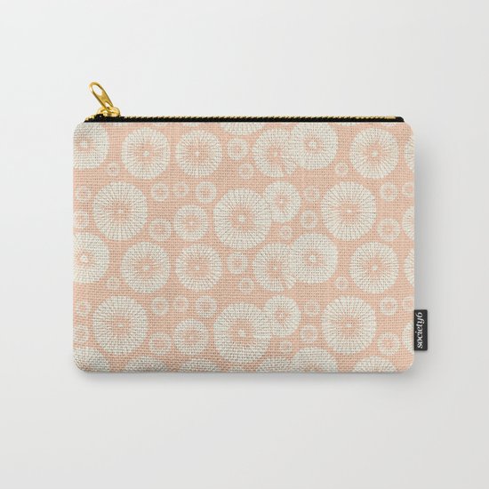 Pink Flowers on Tropical Blush Carry-All Pouch