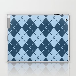 Retro Blue Argyle Pattern Laptop Skin