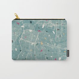 USA, Sacramento - Pastel City Map - Terrazzo Collage - Marble Carry-All Pouch