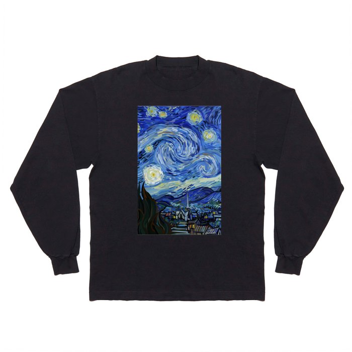 Vincent Van Gogh Starry Night Art Long Sleeve T Shirt