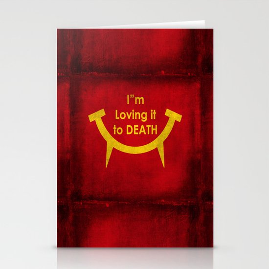 McViper the zombie and vampire fast food chain, Bloody good food is our motto! Stationery Cards