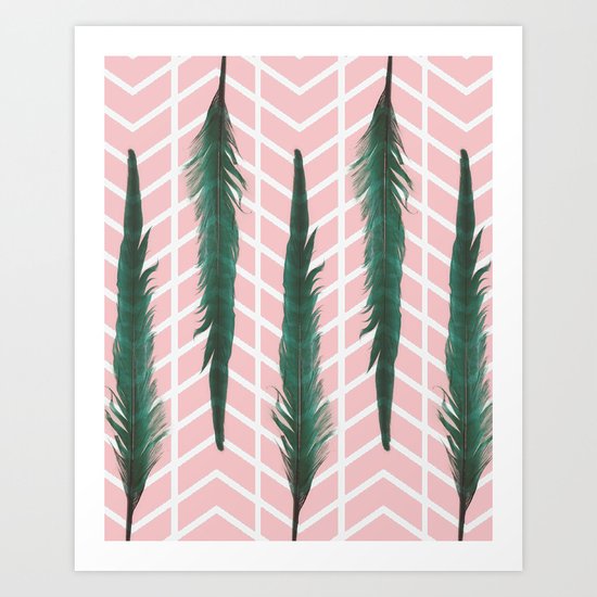 The Teal Feather Art Print