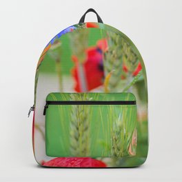 Bunch of of red poppies Backpack