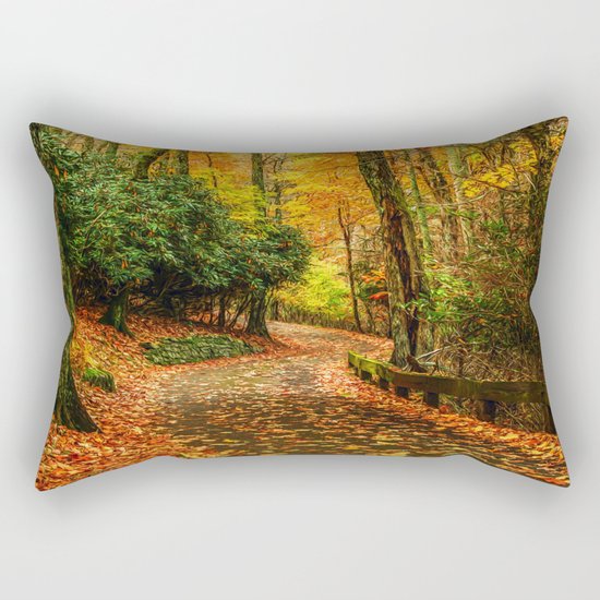 A Path through Autumn Rectangular Pillow