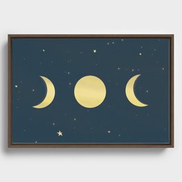 Moon phase Framed Canvas
