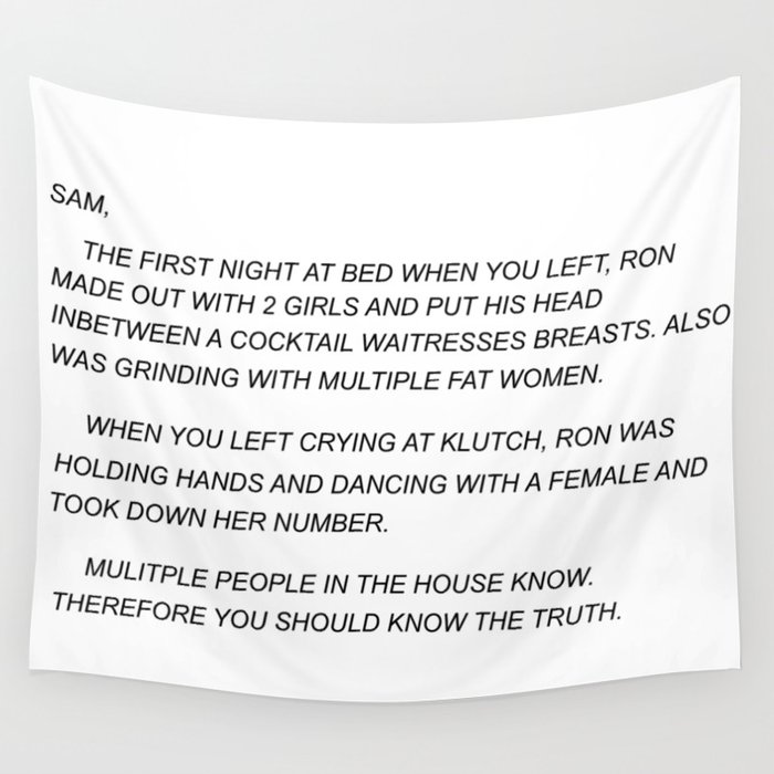 Sammi Sweetheart Letter Wall Tapestry 
