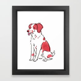 Reese - Watercolour Dog Framed Art Print | Spaniel, Painting, Mutt, Animal, Furry, Puppy, Ink, Orange, Pet, Dog 