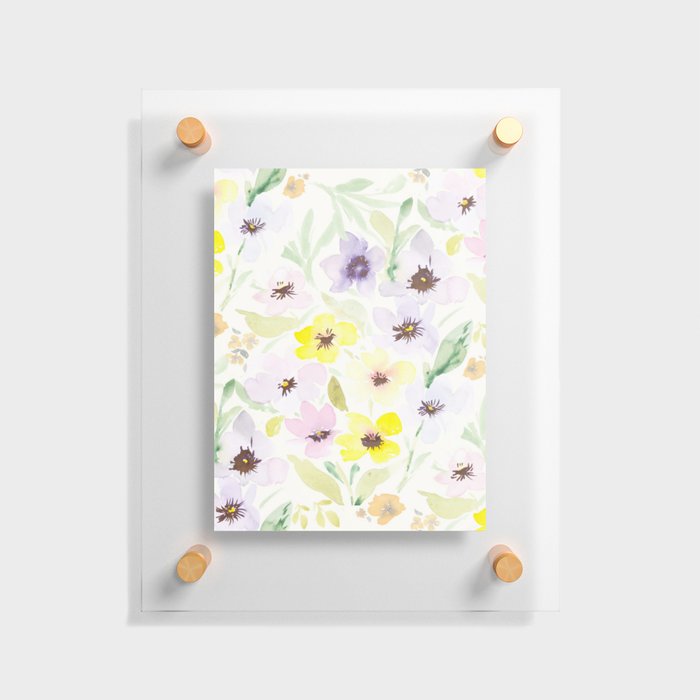 Mediterranean Flowers - soft version Floating Acrylic Print