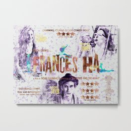 Frances Ha Metal Print | Adamdriver, People, Digital, Illustration, Posterart, Pattern, Posters, Films, Floral, Graphicdesign 