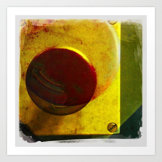 the red button Art Print