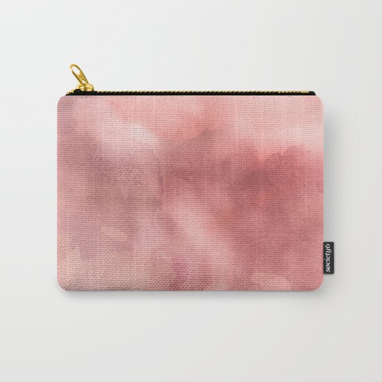 STORMY PINK WATERCOLOUR MARBLE STAIN Carry-All Pouch
