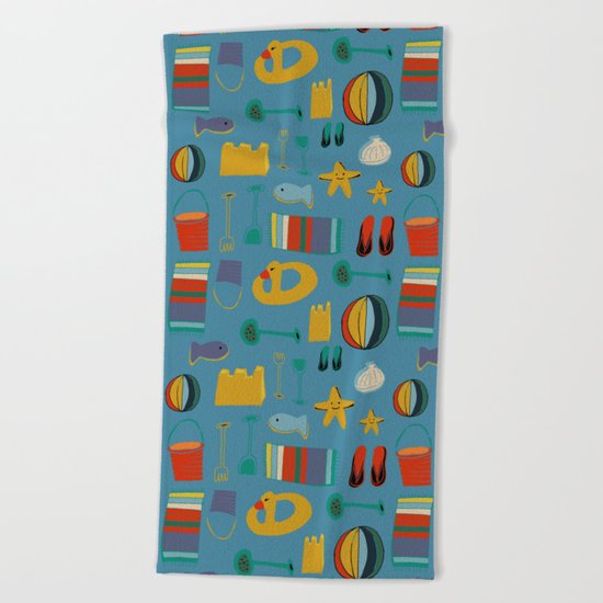 beach gear blue Beach Towel