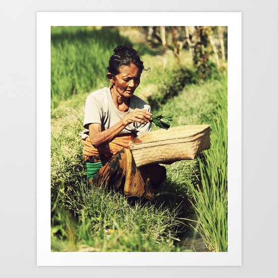 Rice woman Art Print