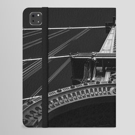 Manhattan Bridge in New York City black and white iPad Folio Case