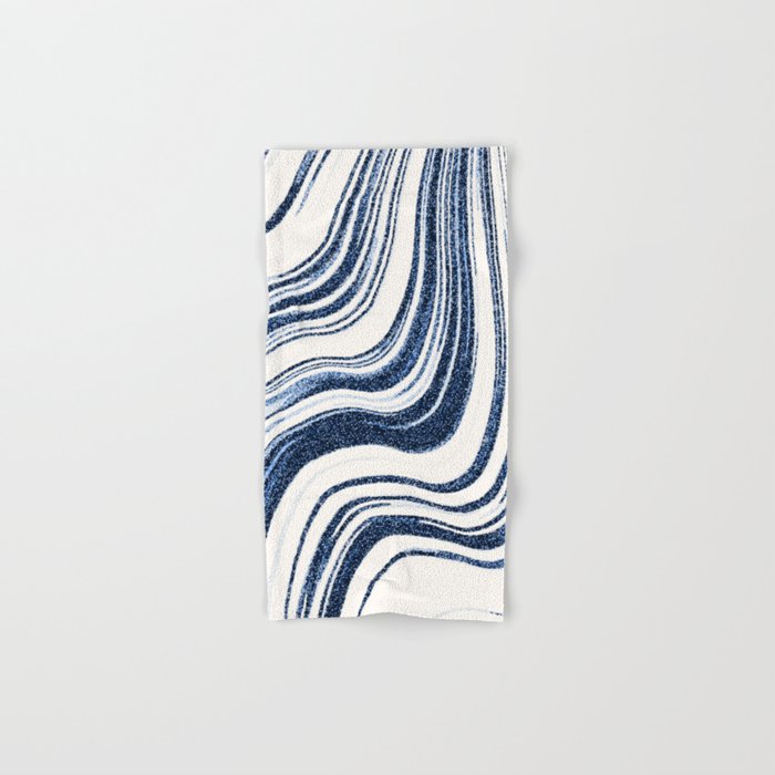 Textured Marble - Indigo Blue Hand & Bath Towel