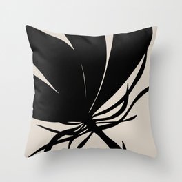Abstract Black and White Flower No. 3 Throw Pillow