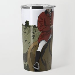 Fox Hunt with Horse and Dogs - Red Jacket Travel Mug