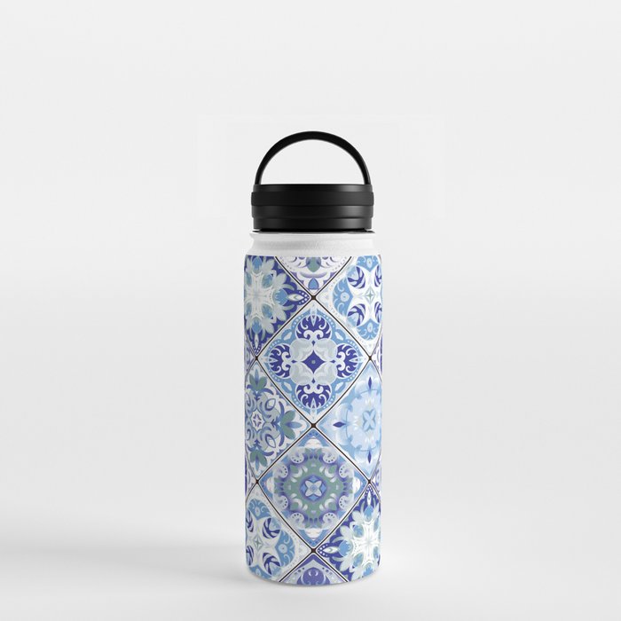 Mediterranean Decorative Tile Print II Water Bottle