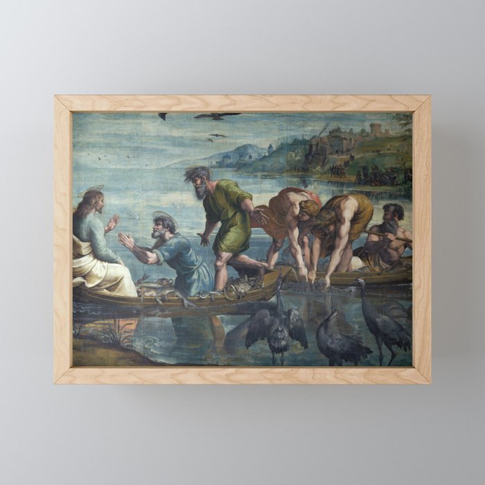 Raphael's The Miraculous Draft of Fishes  Framed Mini Art Print
