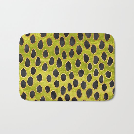 Pattern Play / Black, Gold & Green Bath Mat