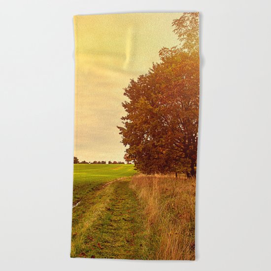 Autumn Walk Beach Towel