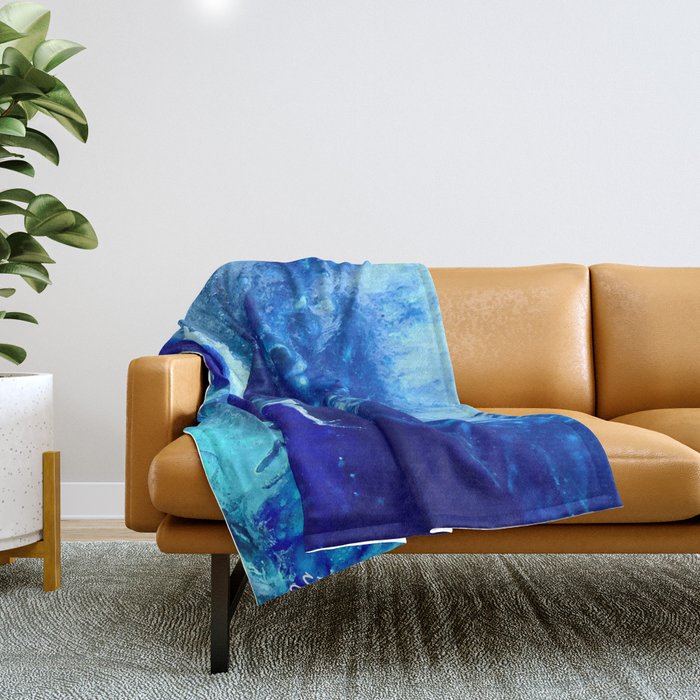 Deep Blue III Throw Blanket