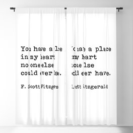 You Have A Place In My Heart, F. Scott Fitzgerald, Quote Blackout Curtain
