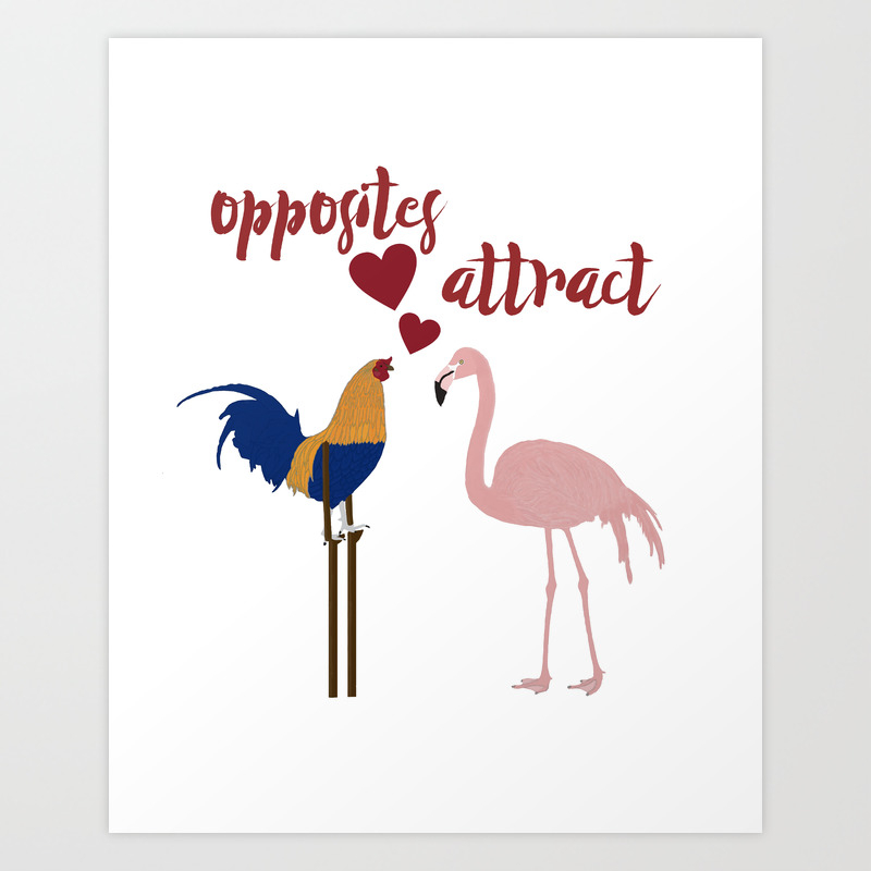 Opposites Attract Art Print By Overtink Society6