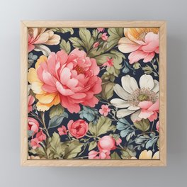 Glamorous Vintage Blossoms Framed Mini Art Print