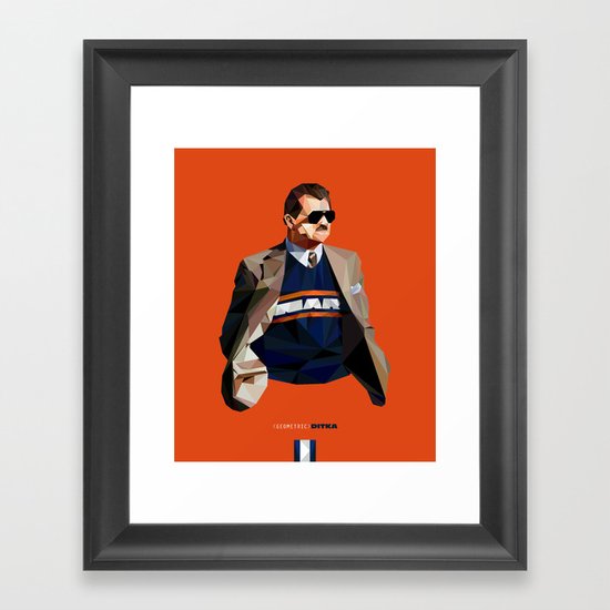 Geometric Ditka Framed Art Print