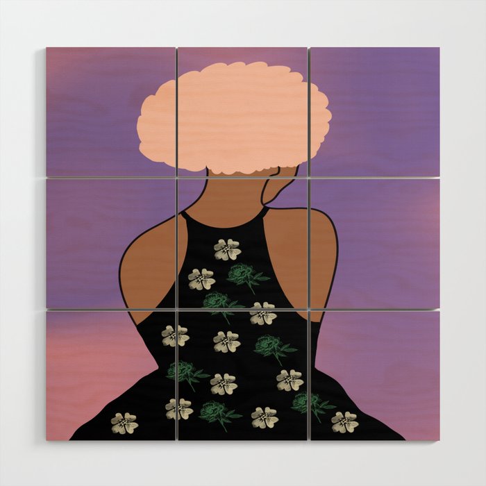 Woman At The Meadow 45 Wood Wall Art