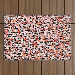 New graffiti style pattern 78 red Outdoor Rug