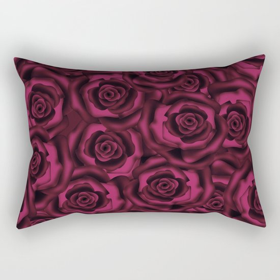 Dark Burgundy roses. Rectangular Pillow