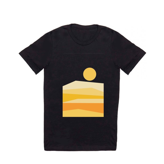 Abstract Landscape 09 Yellow T Shirt