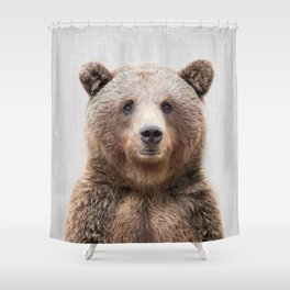 Grizzly Bear - Colorful Shower Curtain