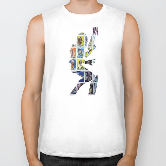 Cut StarWars Collage 2 Biker Tank