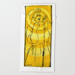 Ella Fitzgerald Beach Towel