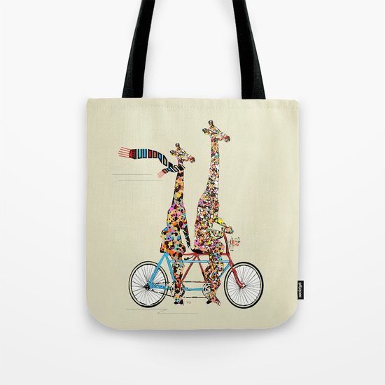 giraffe days lets tandem Tote Bag