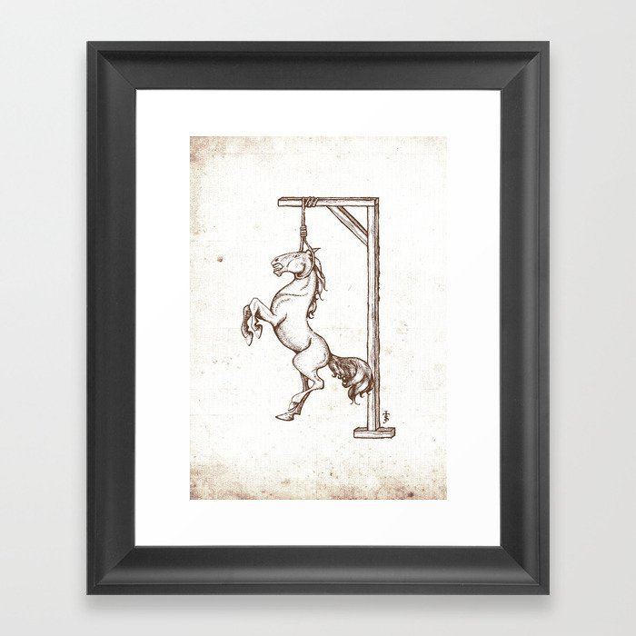 Well Hung Horse for the Man Cave Framed Art Print