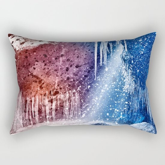 Acrylic Winter Stream Rectangular Pillow